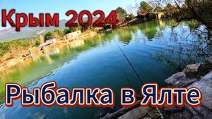 ▶️ Рыбалка на платном пруду в Ялте Озеро Ай-Василь Ловля карася на удочку с поплавком в Крыму 2024