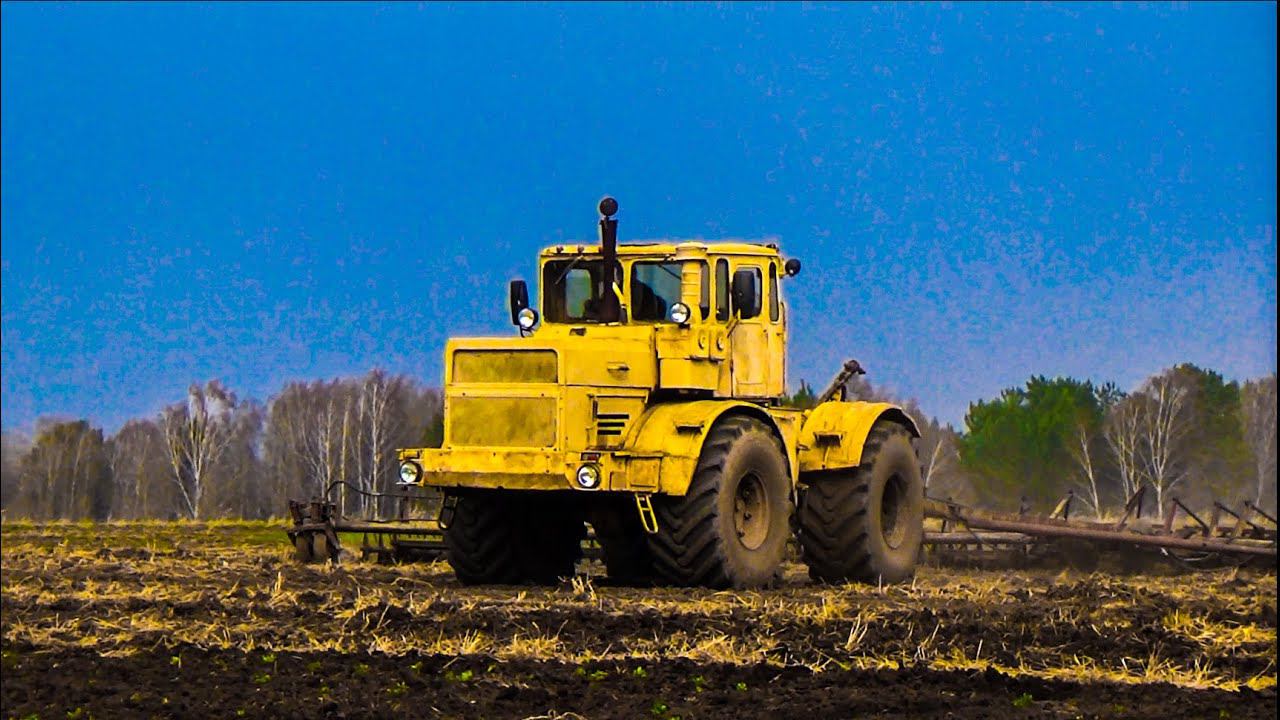 МТЗ 82.1 и Кировец К-701 с лущильником ЛДГ-15. 5 минут работы смотреть онлайн