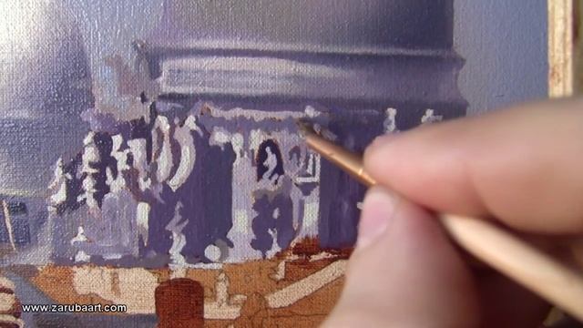 Уроки копирования картины. Венеция. Часть 6. смотреть онлайн