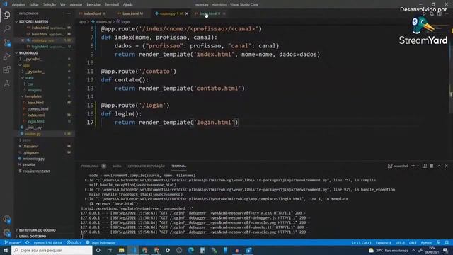 [Flask] Passagem de parâmetros via métodos GET - Aula #09 смотреть онлайн
