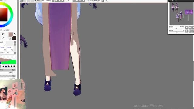 Перерисовываю персонажей Genshin Impact смотреть онлайн