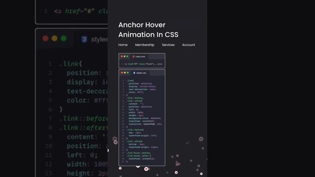 Anchor hover animation in CSS | HTML & CSS