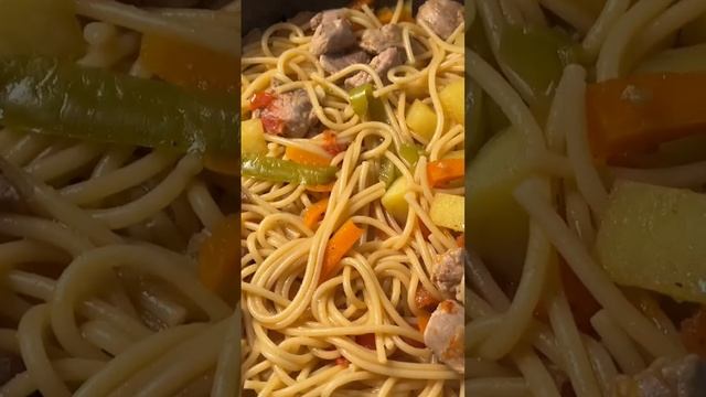 Спагетти с индейкой и овощами ?????️? смотреть онлайн