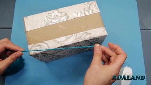 Поделка из ниток для вязания и картона Симпатичный бокс в ванную комнату своими руками Поделки смотреть онлайн