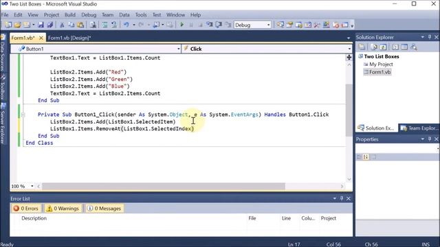 P51 | Two List Box with Add, Remove & Clear Operations | VB.NET смотреть онлайн