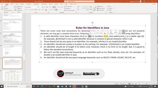 Rules for Identifiers in Java || Burmese Tutorials @Infinity_IT_Channel_Vlog