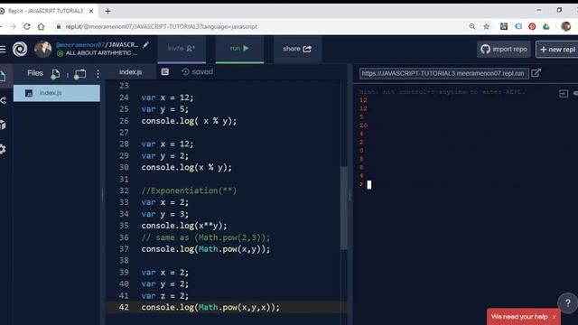 JAVASCRIPT TUTORIAL FOR BEGINNERS # 3 - ARITHMETIC OPERATORS IN JAVASCRIPT