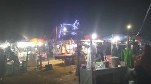 Pasar Malam Selama Sepekan di Area Lapangan Langit Biru Tanjung Sari Jambi Timur, Sumatera Indonesia