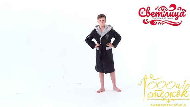 Подростковый бамбуковый халат Athletic Junior (Антрацит) - Светлица смотреть онлайн