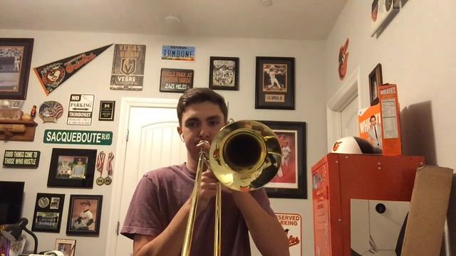 "You Never Give Me Your Money" by The Beatles Trombone Cover! смотреть онлайн