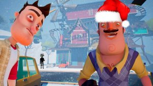 ШОУ ПРИВЕТ СОСЕД!ВЫПАЛ ПЕРВЫЙ СНЕГ!ИГРА HELLO NEIGHBOR ПРОХОЖДЕНИЕ МОДОВ!РОЖДЕСТВО И НОВЫЙ ГОД!FUNNY