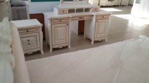 Спальня Веченца с 4 дверным шкафом Ваниль с патиной золото Кубань мебель.