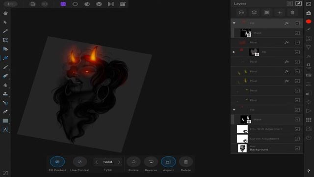 How to make Sketch Glow. Affinity Photo  ipad  Glow Effect  /Photo Manipulation #gloweffect