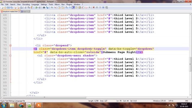 Responsive Multi Level Nested Dropdown Menu | Nested dropdown | Using Bootstrap5 смотреть онлайн