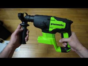 Обзор мощного бесщеточного аккумуляторного перфоратора Greenworks GD24SDS2 с 4-х режимной муфтой