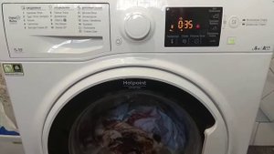 Обзор Hotpoint Ariston 602z.Стираем одеяло.