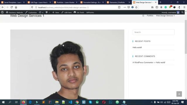 37. wordpress theme customization bangla tutorial (Portfolio Page)