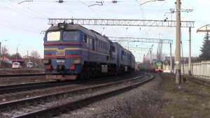 2М62У-0188 "Taigatrommel" с поездом №55 Москва-Хмельницький, Гречаны, г. Хмельницкий