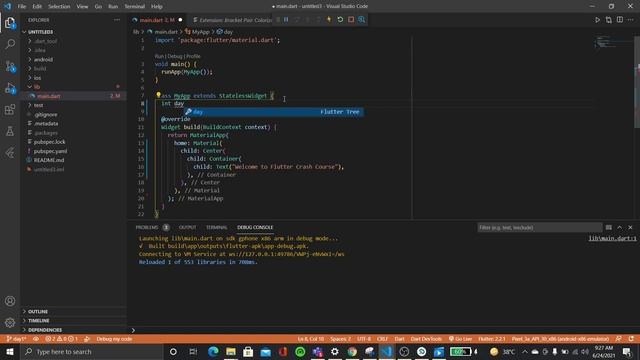 Advance Flutter Crash Course 2021-2022 | Scaffold | Data Types | Git | Hindi/Urdu