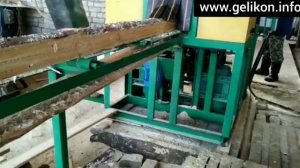 Переработка тонкомерного бревна на обрезные доски в один проход на станке СПТ-280 выход доски 40-60