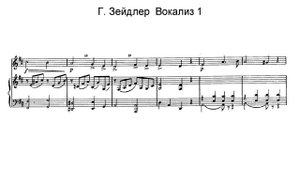 Г.Зейдлер. Вокализ #1. Караоке.