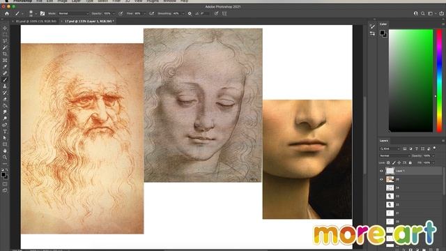 Как нарисовать губы и уши человека/ Курс рисования в Photoshop для начинающих от more-art.ru смотреть онлайн