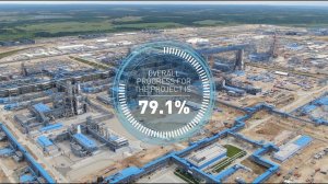 The overall progress for the Amur GPP construction project in July 2021 is 79.1%