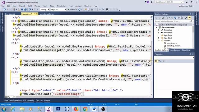 27 | Read Only Data Annotation In ASP.NET MVC | Data Annotation | Form Validation (Hindi/Urdu)