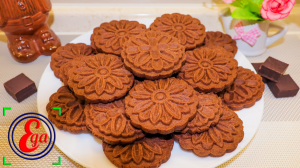 Песочное шоколадное печенье с рисунком