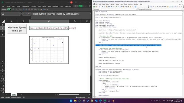 Python in Excel! Part 5 - Create Python cells from GitHub scripts using VBA! ??