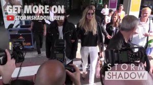 EXCLUSIVE:  Doutzen Kroes and husband Sunnery James arrive at Nice airport for the Cannes festival