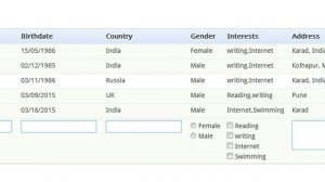 Editable - Search in a table