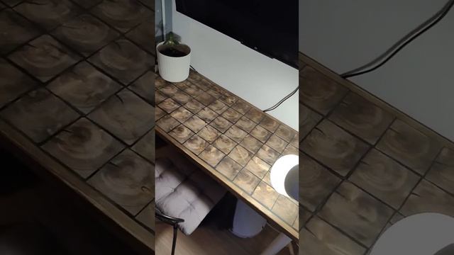 готовый стол из спилов бруса с эпоксидной смолой #эпоксиднаясмола  #столешница #спил #эпоксидка