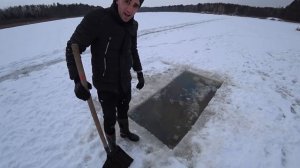 Ловля на паук зимой в прорубь Офигел от улова