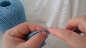 Одежда для куклы крючком.  Платье свадебное- бальное. 1часть