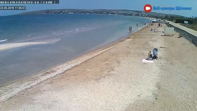 Пляж в Щёлкино, 23.05.2016 - time-lapse с камеры 5 смотреть онлайн