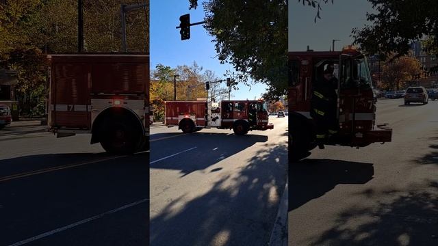 Boston Engine 7 and Car 4 Returning to Quarters #boston #firetruck #massachusetts