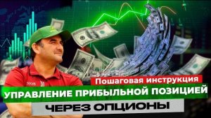 Как управлять прибыльной позицией через опционы . На примере акции Alibaba