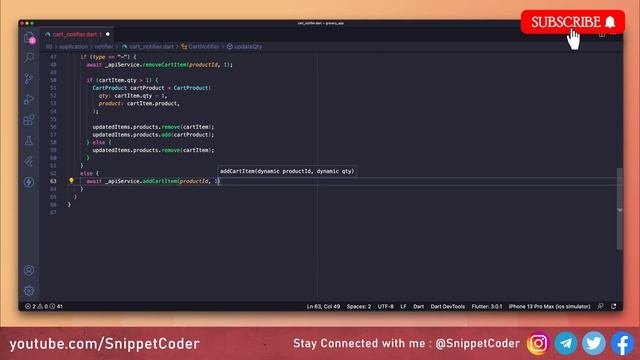 Grocery App - Flutter & NodeJS - Add Cart - EP14