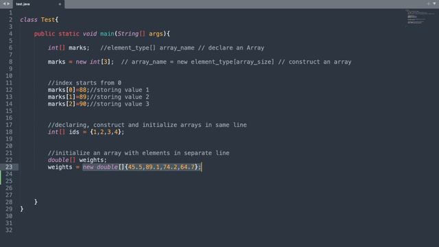 Arrays in Java | Java Single Dimentional Arrays | Java Tutorial for Beginners