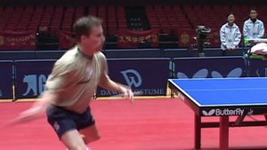 Jan Ove Waldner at practice - January 2002