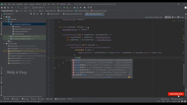 How to implement Drag and Drop List Item in Jetpack Compose | Android | Kotlin | Make it Easy