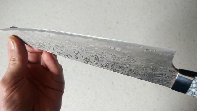 Saji Takeshi - "белый" дамаск- "white" Damascus Kitchen Knife смотреть онлайн