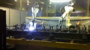 MAG-Сварка роботом крупно щитовой опалубки