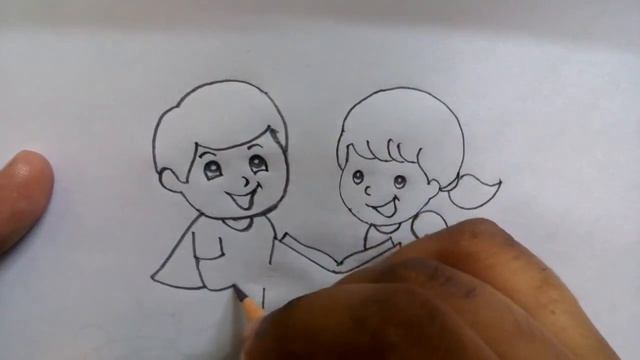 How to draw a Boy and girl reading a book | Easy drawing | @TamilNewArt смотреть онлайн