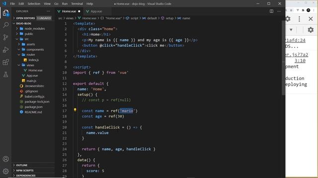 Vue JS 3 Tutorial for Beginners #10 - The Composition API (part 1) смотреть онлайн