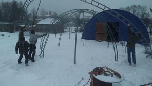 Арочный Ангар. Изготовление составной фермы ангара.