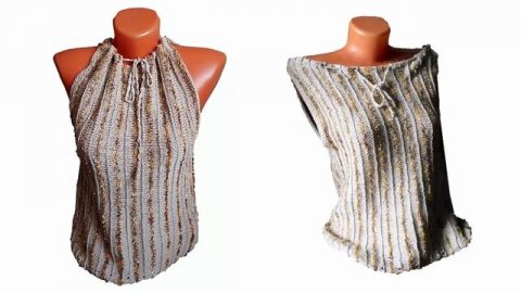 Стильная кофточка/топик с открытыми плечами #ЛюдмилаТен