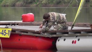 Надувной моторный катамаран Кама 600 "Бивак", варианты соединения нескольких катамаранов