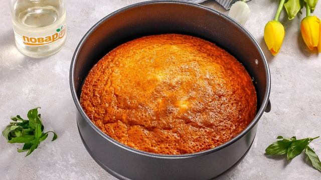 Апельсиновый торт со сметанным кремом